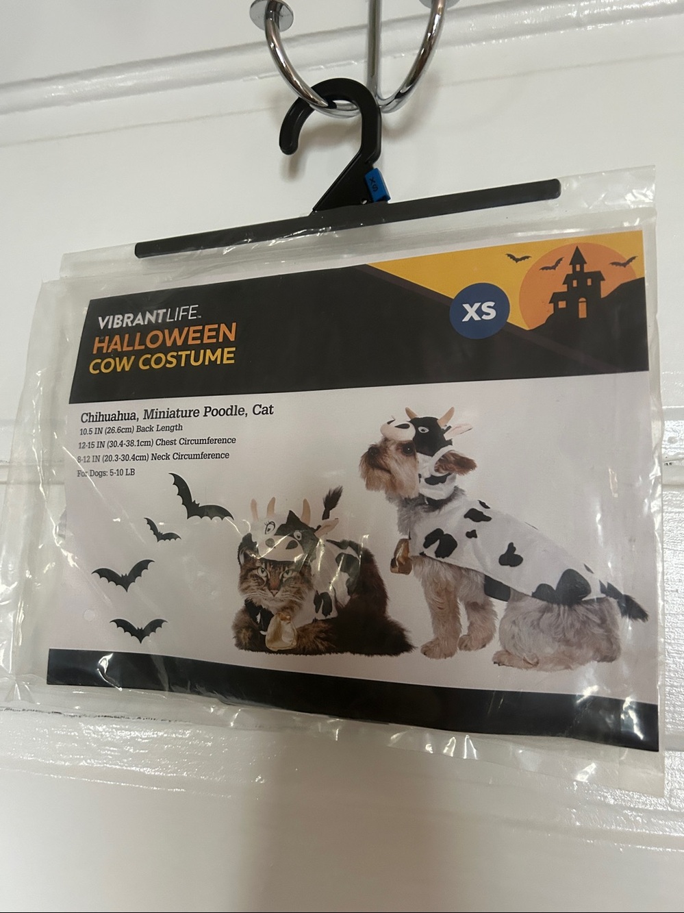 Vibrant Pet Halloween Cow Costume - White & Black